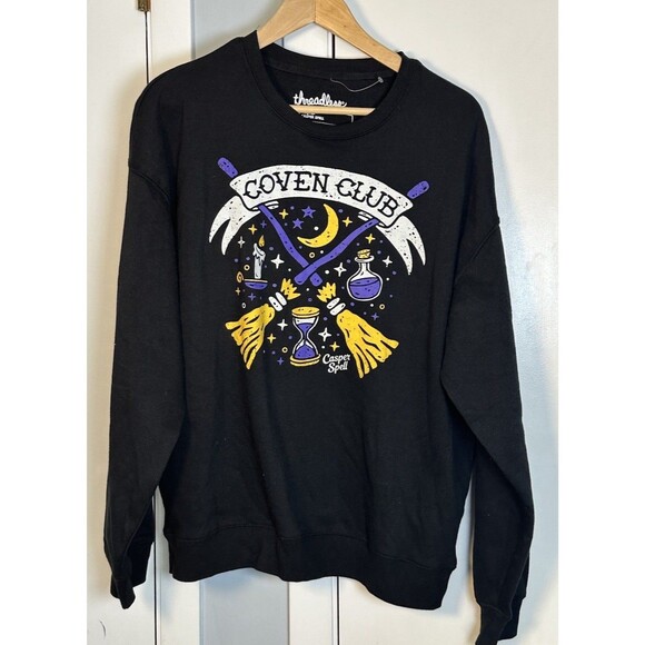 Threadless Coven Sweatshirt Halloween Size M Oversized WOMEN NWOT - Picture 1 of 3